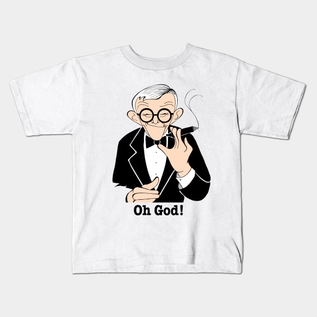 George Burns classic comedian Kids T-Shirt by cartoonistguy